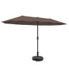 Ainfox 13ft Outdoor Patio Umbrella With Umbrella Base Double-sided Deck Pool Umbrella with 1.5 Inch Pole, Fade Resistant  for Porch, Market, Backyard - 4 of 4