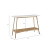 NicBex Console Table with Open Bottom Storage Shelf,Minimalist Entryway Table with Off-white Tops,Modern Couch Table for Living Room,Off-White+Ntural - 3 of 4