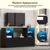 NicBex TV Stand for 75 Inch TV with LED Lights,TV Entertainment Center with Tempered Glass Shelves and Cabinets,TV Console Table for Living Room - 4 of 4