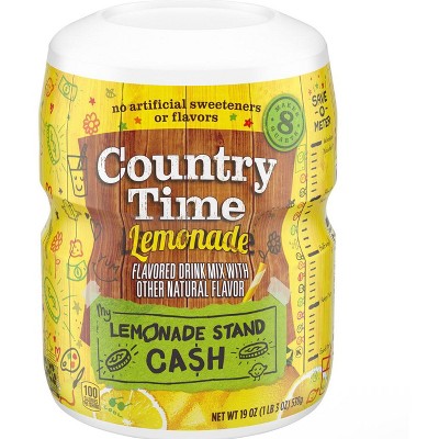 Country Time Lemonade Naturally Flavored Powdered Drink Mix, 23.9 oz Canister (Pack of 3)