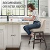 Arceso Bar Stools Set of 2, 26 Inch Swivel Counter Stools with Back, Faux Leather Upholstered Barstools, Solid Wood Legs with Footrest,  for Kitchen - 3 of 4
