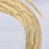Set of 3 Abstract Gold Circles Triptych Embellished Oil on Canvas Wall Arts - StyleCraft: Modern Black Framed Vertical Decor - 4 of 4