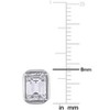 EVERLY JEWELRY | Sterling Silver 3 1/5 CT TGW Created White Sapphire Fashion Post Earrings - 2 of 4