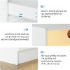 4 Drawer Double Dresser with Power Outlet, Accent Chests of Drawers with LED Light, Modern White Storage Dresser with Charging Station, White(2 PCS) - 3 of 4