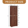 72.4" Tall Storage Cabinet With 8 Doors, 4 Tier Shelves Freestanding Floor Cabinet Organizer - Leovsnove - 2 of 4