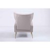 TiramisuBest Upholstered Accent Chair with Tufted Cushions & Ottoman, Velvet Modern Lounge Chair for Living Room/Home Office, Gray - 4 of 4