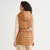 Lands' End Women's Wanderweight Belted Packable Down Vest - 2 of 4