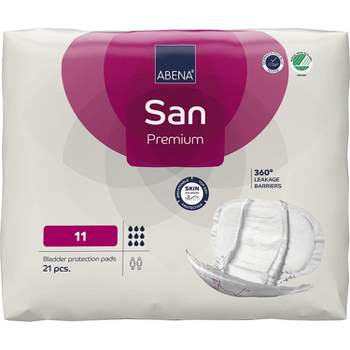 Abena San, Premium Incontinence Pads, Heavy Absorbency (Sizes 8 To 11)