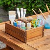 Guidecraft Acadia Kids Outdoor Craft Table and 2 Bench Set: Acacia Wood Activity Desk w/ Storage, Kids Play Table & Bench for Backyard, Patio, Garden - 4 of 4
