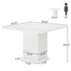 Resenkos Computer Desk, Office Desk, Study Desk,Square Conference Table, 35" Small Meeting Table,White - 2 of 4