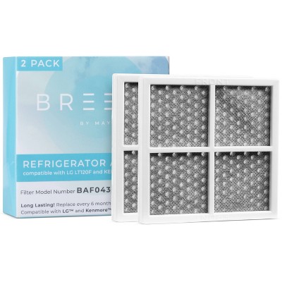 Breeze by MAYA Replacement LG LT120F/Kenmore 469918 Refrigerator Air Filter 2pk - BAF243