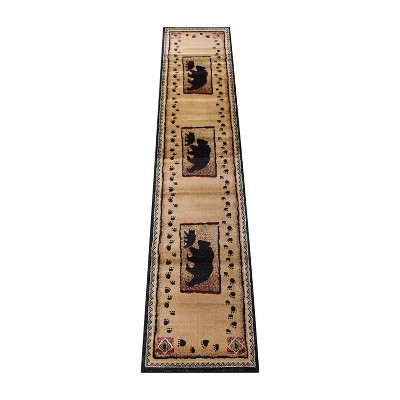 Masada Rugs Western Area Rug Design 370 Lodge Brown (2 Feet 4 Inch X 10 Feet  9 Inch) Runner : Target