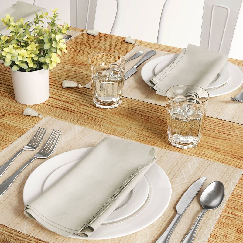 Cotton Printed Placemat with Tassels Beige - Threshold&#8482;, 3 of 5