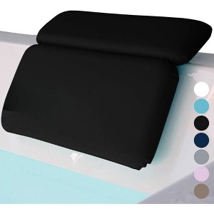 Bath Pillow for Tub with Headrest for Neck and Back Support, 2-Panel Luxury Bathtub Pillow with Strong Suction Cups - 1 of 4