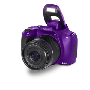 Minolta 64 Mega Pixels Auto Focus Digital Camera with 10x Optical Zoom,4K Ultra HD Video and Macro Shooting, Purple - 1 of 2