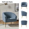Set of 2 Vicenza Barrel Chair with Metal Legs | Karat Home - 3 of 4