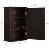 Yaheetech 3 Tier Wall Mounted Storage Cabinet with Adjustable Shelf - 3 of 4