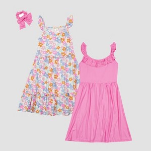 Derek Heart Toddler Girls Tiered Dress & Dress with Eyelet Ruffle - 1 of 4