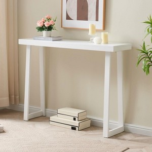 Kings Brand Claude Narrow Console Table with Shelf – Ideal for Entryway, Sofa, Hallway, Living Room, Office, Foyer, 36 Inch - 1 of 4