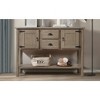 NicBex Sideboard Buffet Cabinet Retro Style Storage Cabinet with 2 Drawers and Bottom Shelf Cabinet with Solid Wood Frame for Dining Room - 4 of 4