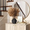Round Ceramic Vase Black - Threshold™: Watertight Tabletop Decor, 7.25" Bouquet Holder - 2 of 3