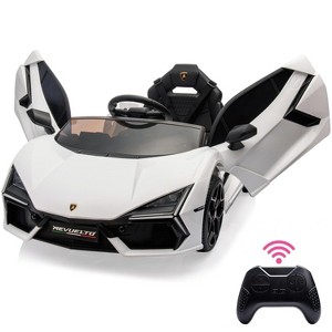 Licensed Lamborghini Revuelto Ride-On Car for Kids ¨C 12V Battery-Powered Electric Vehicle with Remote Control, Music, USB, and Headlights, White - 1 of 4