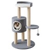 Two by Two Ashville - Gray Scratching Post Cat Furniture - 39.4 in. Tall - 3 of 4