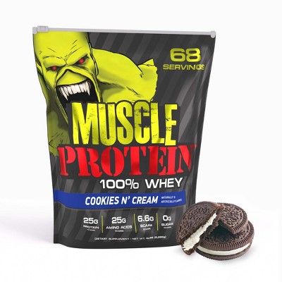 Muscle Protein Whey Powder [5 lbs/Pack of 1]– Cold Filtered, 25g Pure Protein, 6.6g BCAAs (Packaging May Vary) (5 Pound (Pack of 1)