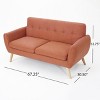 NicBex Loveseat Sofa Button Tufted Upholstered Love Seat Couches Mid Century Modern 2 Seater Sofa Couch with Wood Legs for Bedroom,Living Room - 3 of 4