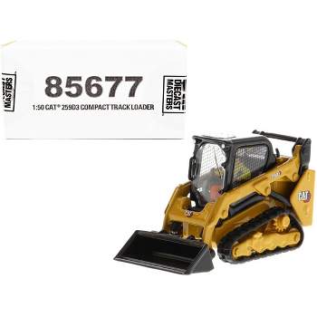 CAT Caterpillar 259D3 Compact Track Loader w/Work Tools & Operator Yellow "High Line Series" 1/50 Diecast Model Diecast Masters