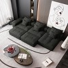 6 PCS Modern Oversized Modular Sofa, DIY Layout Sofa with Ottoman and Armrest, Tufted Sofa with Chenille Fabric Pillows-Baofuwish - 2 of 4