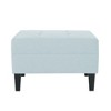 CAVINAS Classic Upholstered Ottoman with Birch Wood Legs, Modern Rectangle Ottoman Bench, Ottoman Foot Stools, Bedroom Entry Bench - 4 of 4