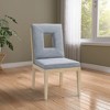Meridian Furniture,Gwendolyn Linen Textured Fabric Dining Side Chair, Set of 2 - 2 of 4