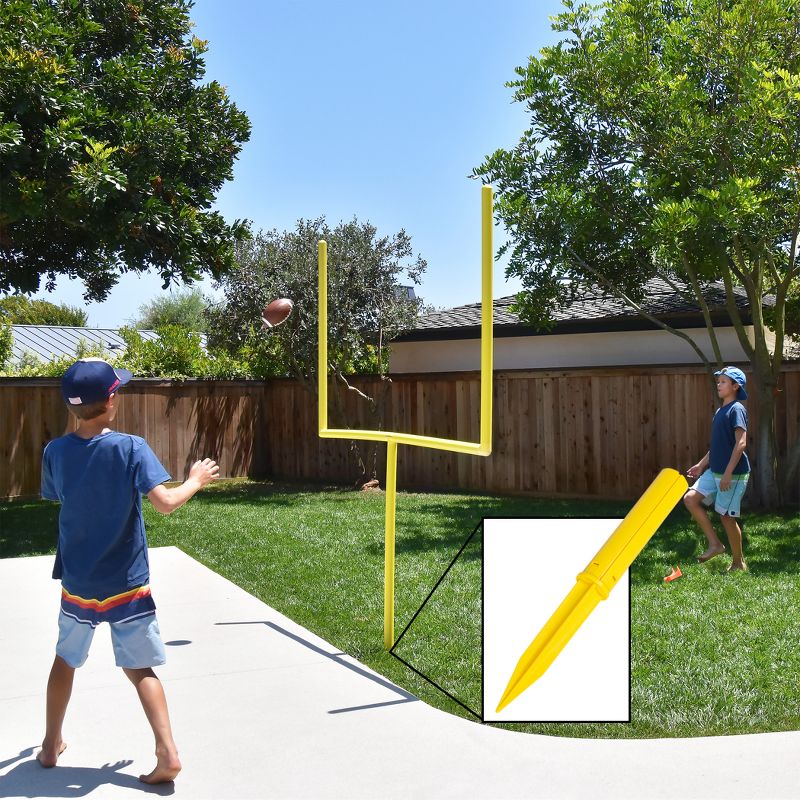 GoSports 8ft Pro Kick Challenge Field Goal Post Set with 2 Footballs and Kicking Tee - 13pc, 4 of 7