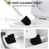 SetSail Toilet Brush and Holder, Self Closing Lid Toilet Bowl Brushes Holders - 3 of 3