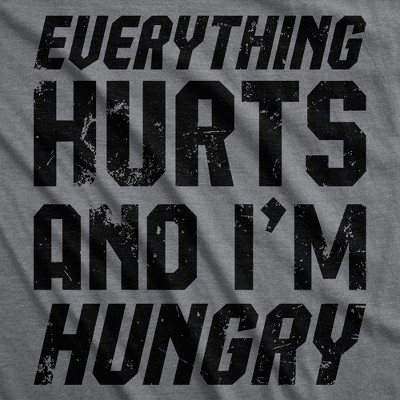 Мужские футболки Crazy Dog T-Shirts, Inc. Mens Funny T Shirts Everything Hurts and Im Hungry Sarcastic Novelty Tee for Men - Crazy Dog Men's T Shirt Sarcastic Gift Dark Grey XXL — фото 2