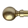Versailles Esencial Orb Steel Heavy Duty Curtain Rod Set for Windows Gold - 4 of 4