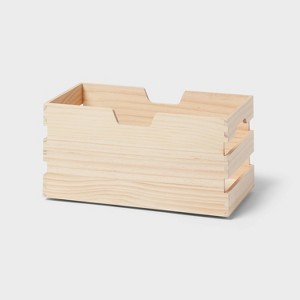 Narrow Wood Bin - Brightroom™ - 1 of 3