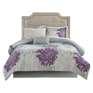 Gracie Mills Willie 9-Piece Floral Comforter Set with Cotton Sheets - 1 of 4