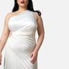 Rebdolls Women's Calla Lily Satin Pleated Midi Shift Dress - 4 of 4