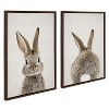Kate and Laurel Sylvie Bunny Portrait and Bunny Tail Framed Canvas Art Set by Amy Peterson Art Studio - 2 of 4