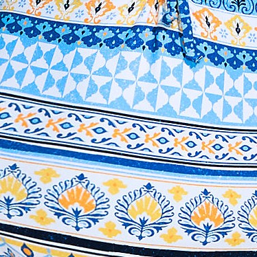 white mosaic multi stripe