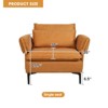Modern Fabric Accent Armchair Upholstered Single Sofa with Metal Legs – Perfect for Home & Office - 4 of 4