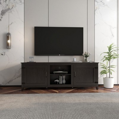 CAVINAS Farmhouse TV Stand with Storage Cabinets & Shelves,Media Entertainment Console Center for TV