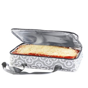The Lakeside Collection Carrier for Casserole or Slow Cooker - Gray Damask Slow Cooker - 1 of 3