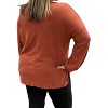 Women's Faux Button Henley Sweater - White Birch - 3 of 3
