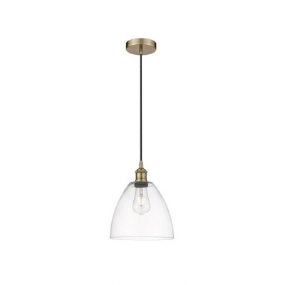 Edison Dome - 1 Light Cord Hung Mini Pendant In Industrial Style-12.25 Inches Tall and 9 Inches Wide