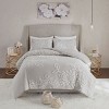 Okak Full/King 3-Piece Chenille Full-print Floral Bed Comforter Set with Pillow Shams,Comfortable Tufted Quilt Bedding Sets,Machine Washable - 3 of 4