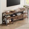 Jojoka Modern-Industrial TV Stand with 2 Fabric Drawers, Entertainment Center for TVs - 2 of 4