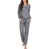 Ekouaer Womens Jogger Pajama Sets Long Sleeve Sleepwear Round Neck Nightwear Soft Pjs Lounge Sets with Pockets - 3 of 4